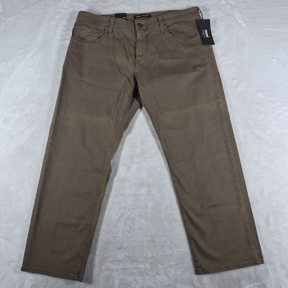 Mavi Matt Jeans Men's 38x28 Brown Relaxed Fit Straight Leg Casual Comfort NWT